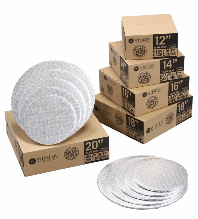 Round Silver Cake Drum Sizes 6&quot; - 20&quot;