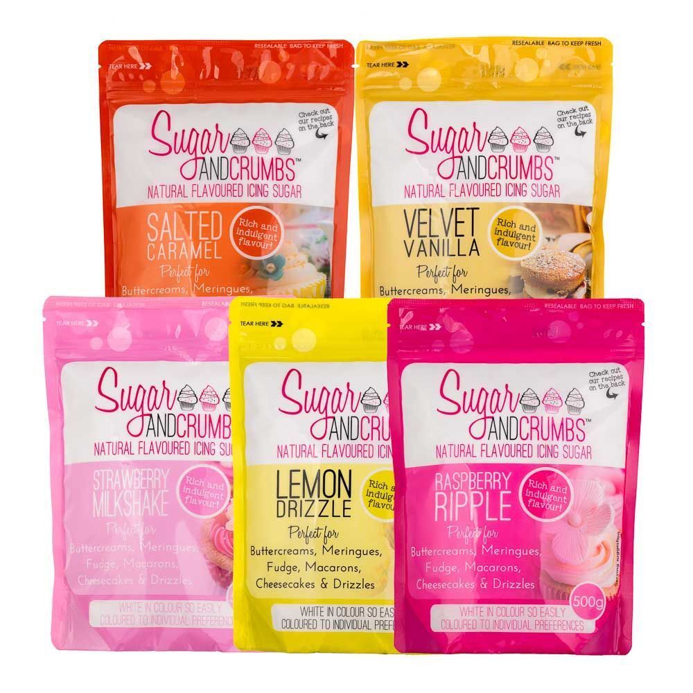 Sugar and Crumbs Natural Flavored Icing Sugars ON SALE!!!!