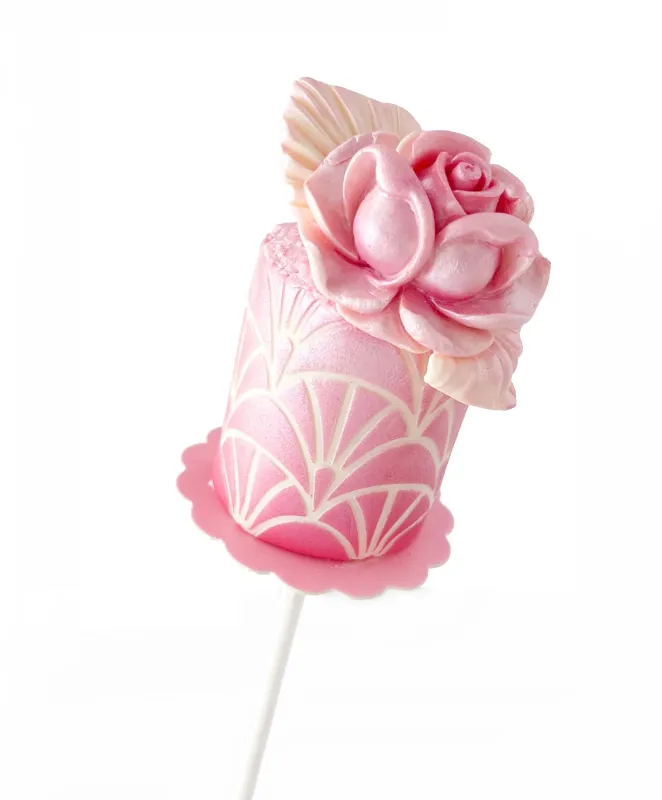 Cake Pop Boards Pink Scalloped