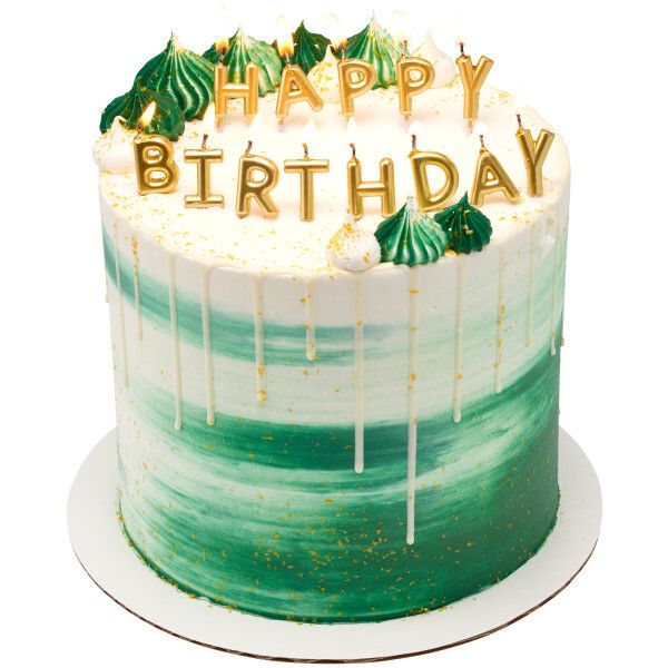 Happy BD Gold Candles Set