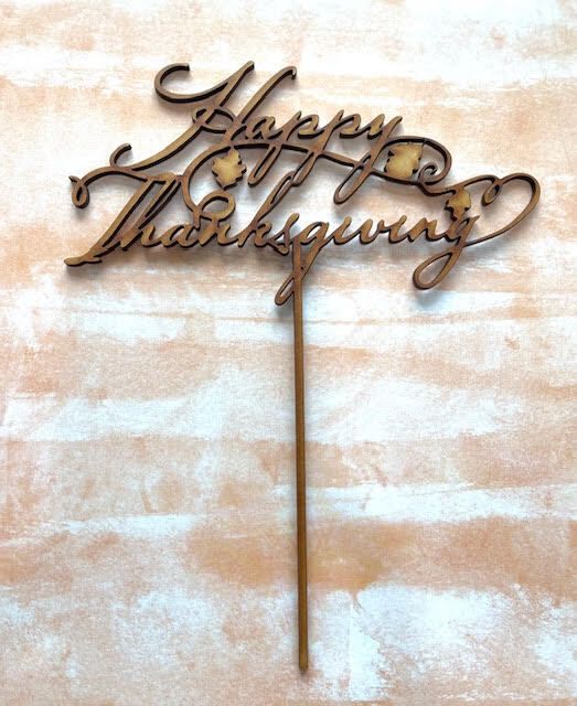 Wood Cake Toppers Holidays, Wood Cake Toppers: Thanksgiving