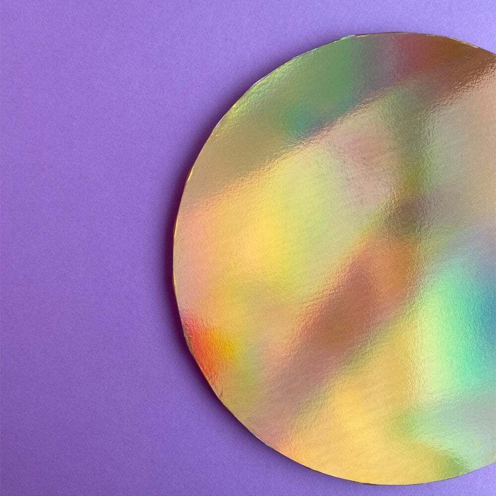 Cake Drum 10&quot; Holographic, Choose Color: Holo-Gold