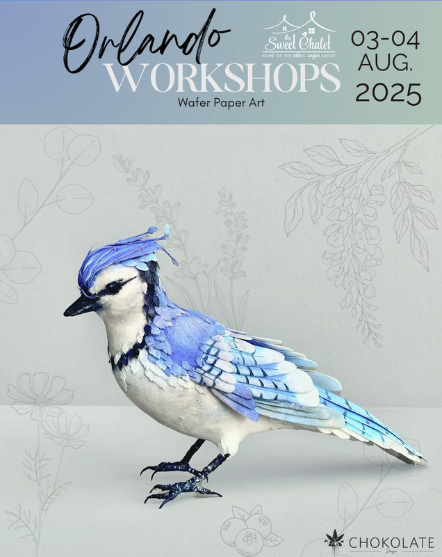 DAY# 3-4 Wafer Paper Master Class, The Blue Jay Sculpted Class ~2 days class on August 3-4, 2025