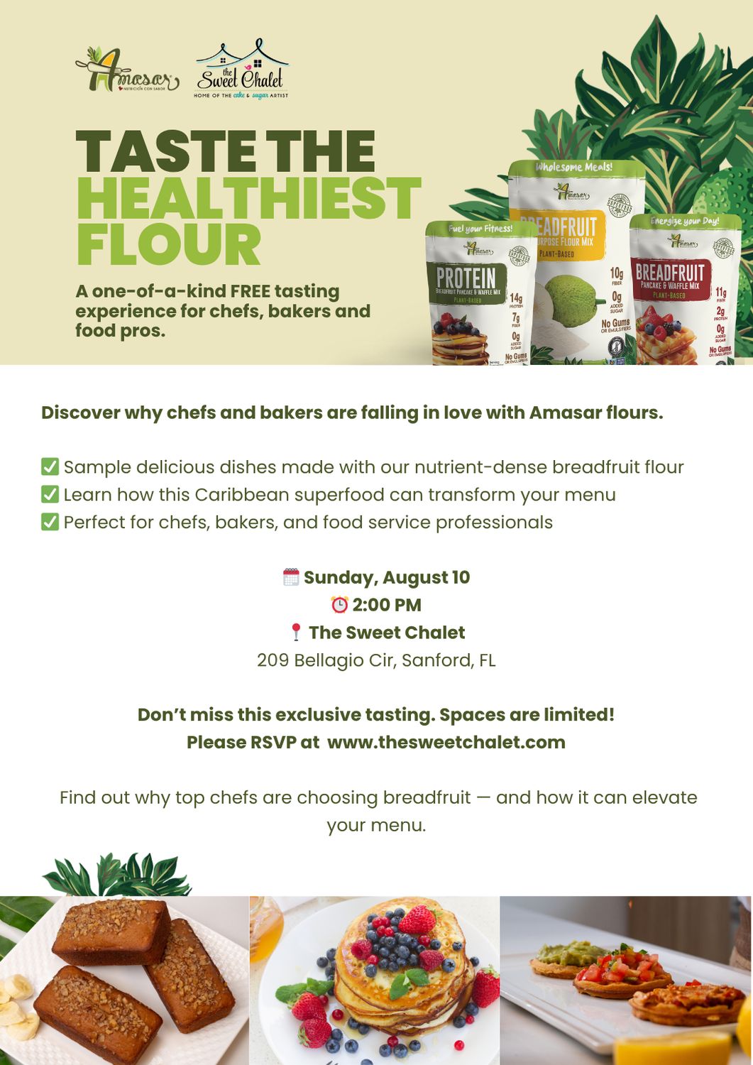FREE Taste the HEALTHIEST Flour! Sunday, August 10, 2025 @2:00pm RSVP is required!