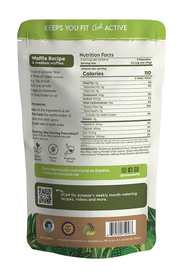 Breadfruit Pancake &amp; Waffle Mix – Gluten-Free, High Fiber, Plant-Based, 8.5 oz