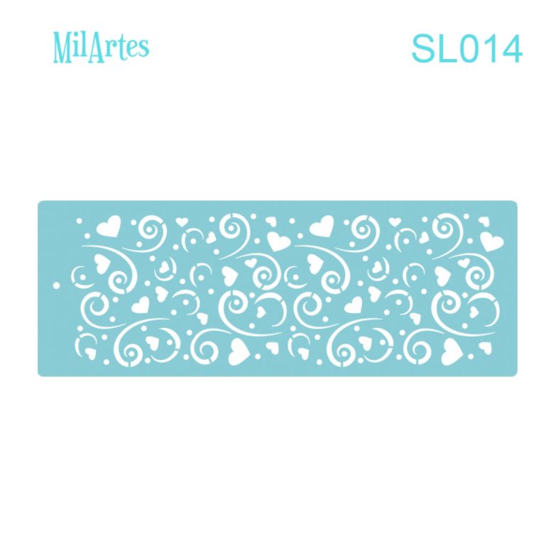 Swirling Heart Stencil XL