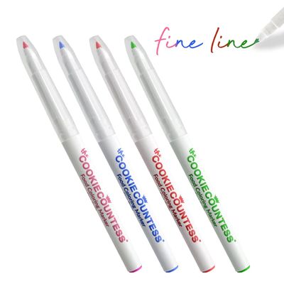 Food Markers Fine Tip - Set Of 4