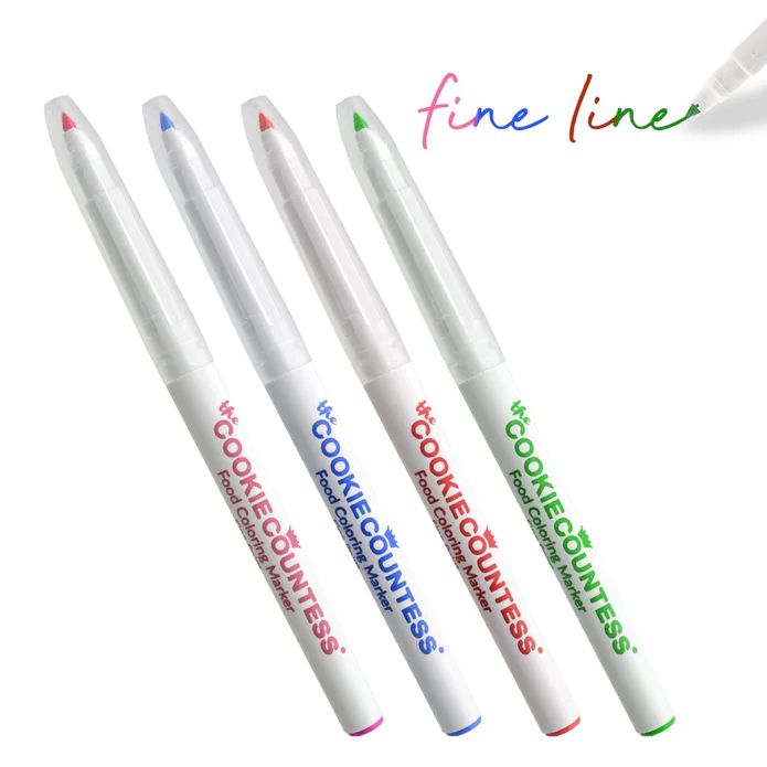 Food Markers Fine Tip - Set Of 4