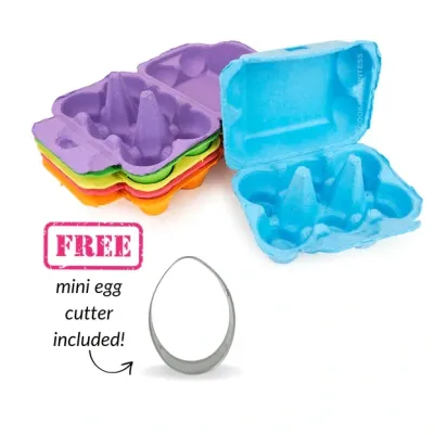 Multicolor Egg Cartons Pack Of 6