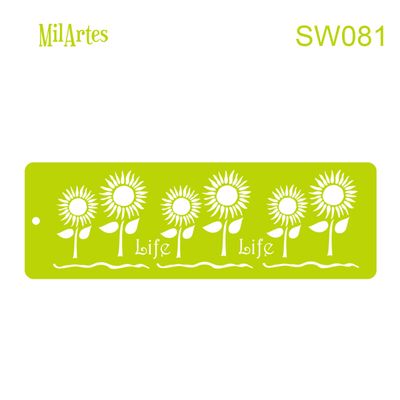Sunflower Border Stencil M