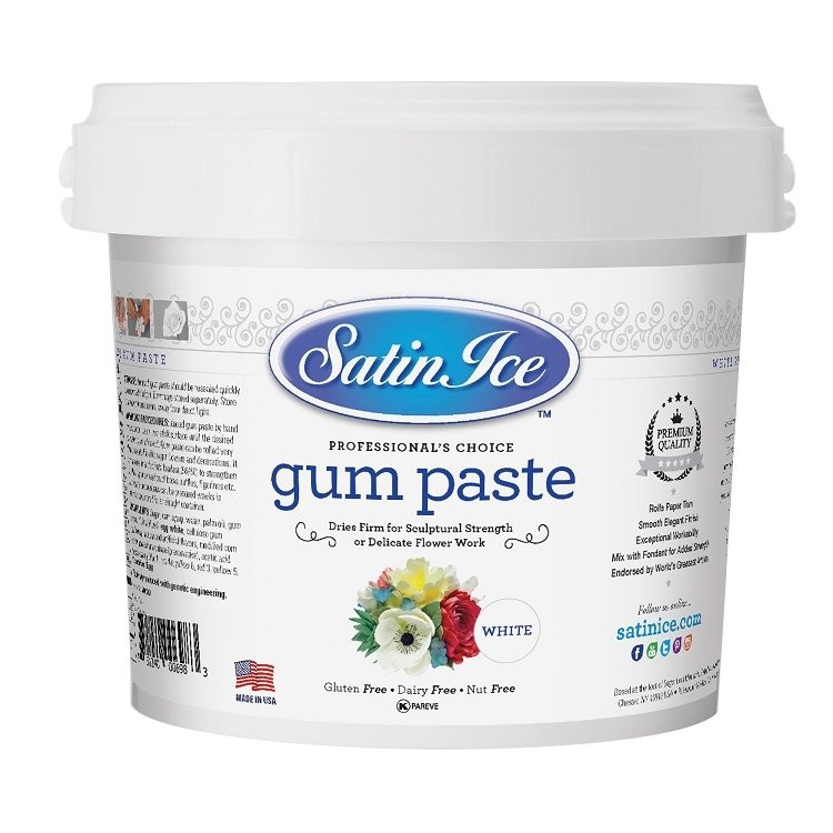 Satin Ice Gum Paste White 5lb