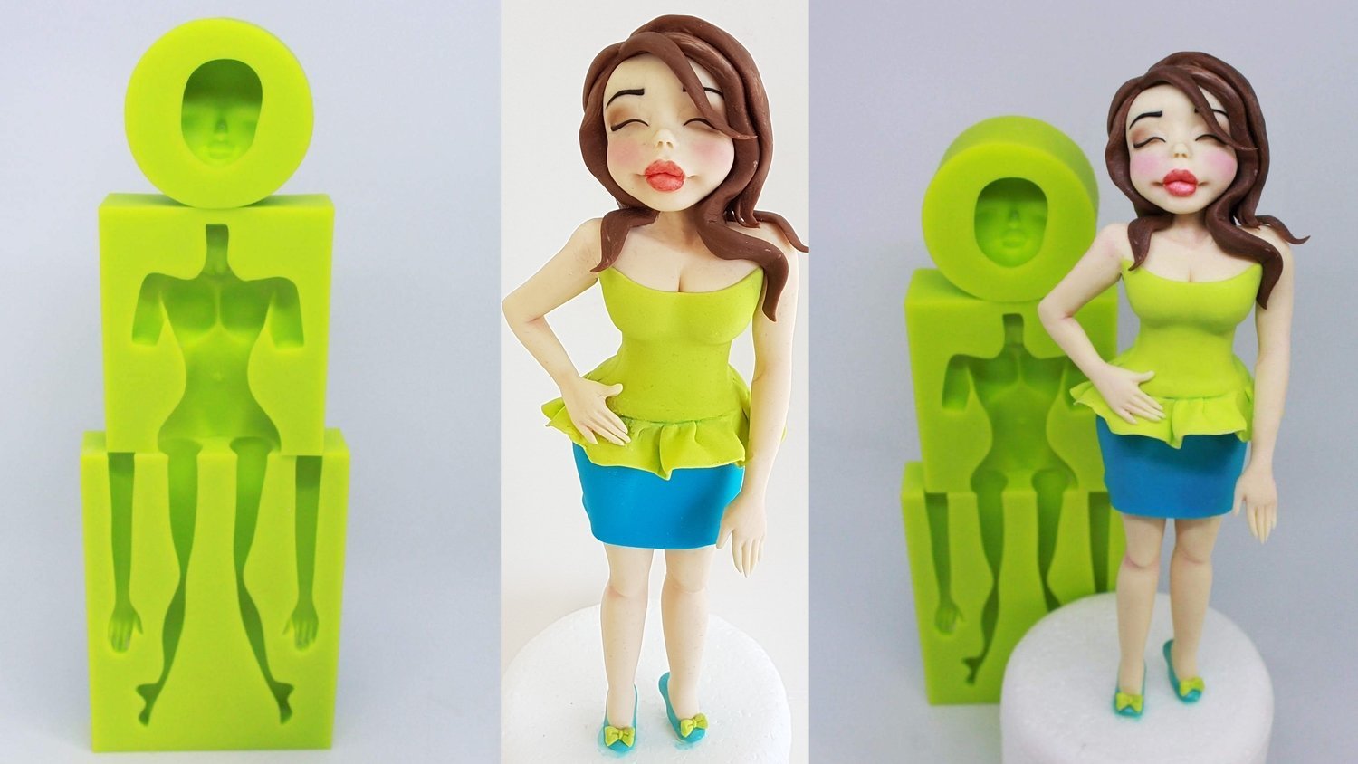 Woman Face, Body, Legs & Arm Set By Domy