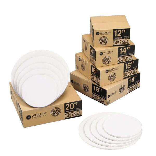 Round White 1/2" Cake Drum Sizes 10" - 14"