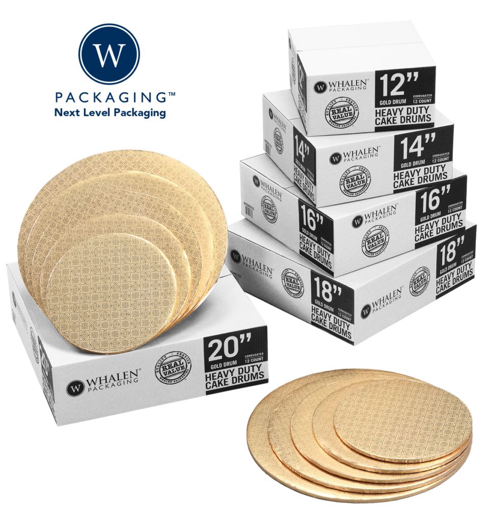 Round Gold Cake Drum Sizes 6" - 16"