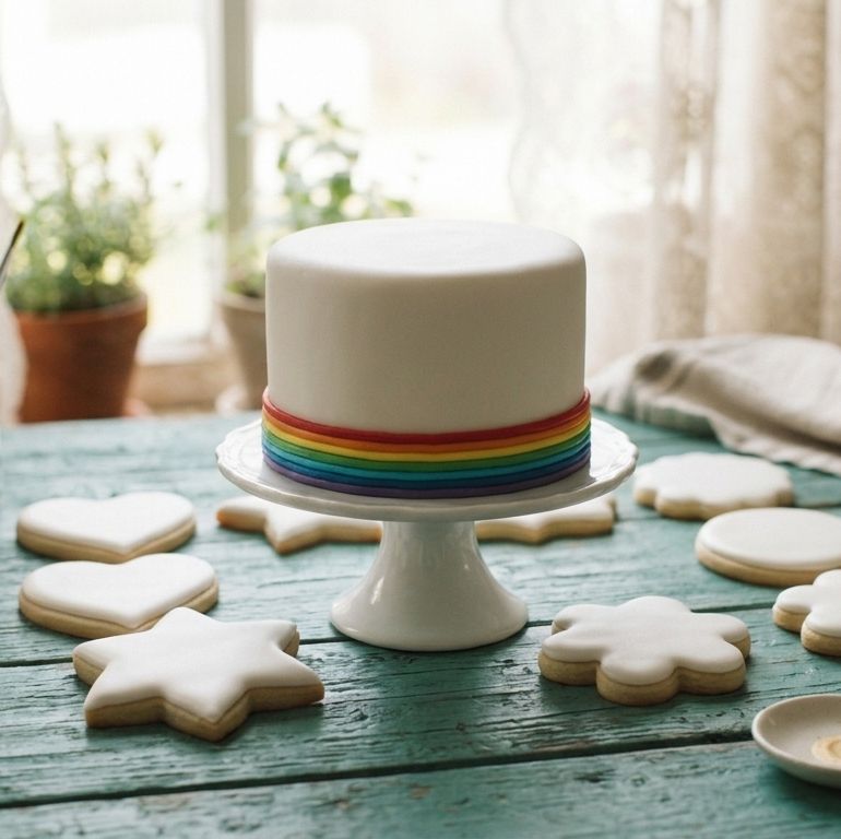 Fantasy Rainbow Edible Ribbon 2cm or 3cm