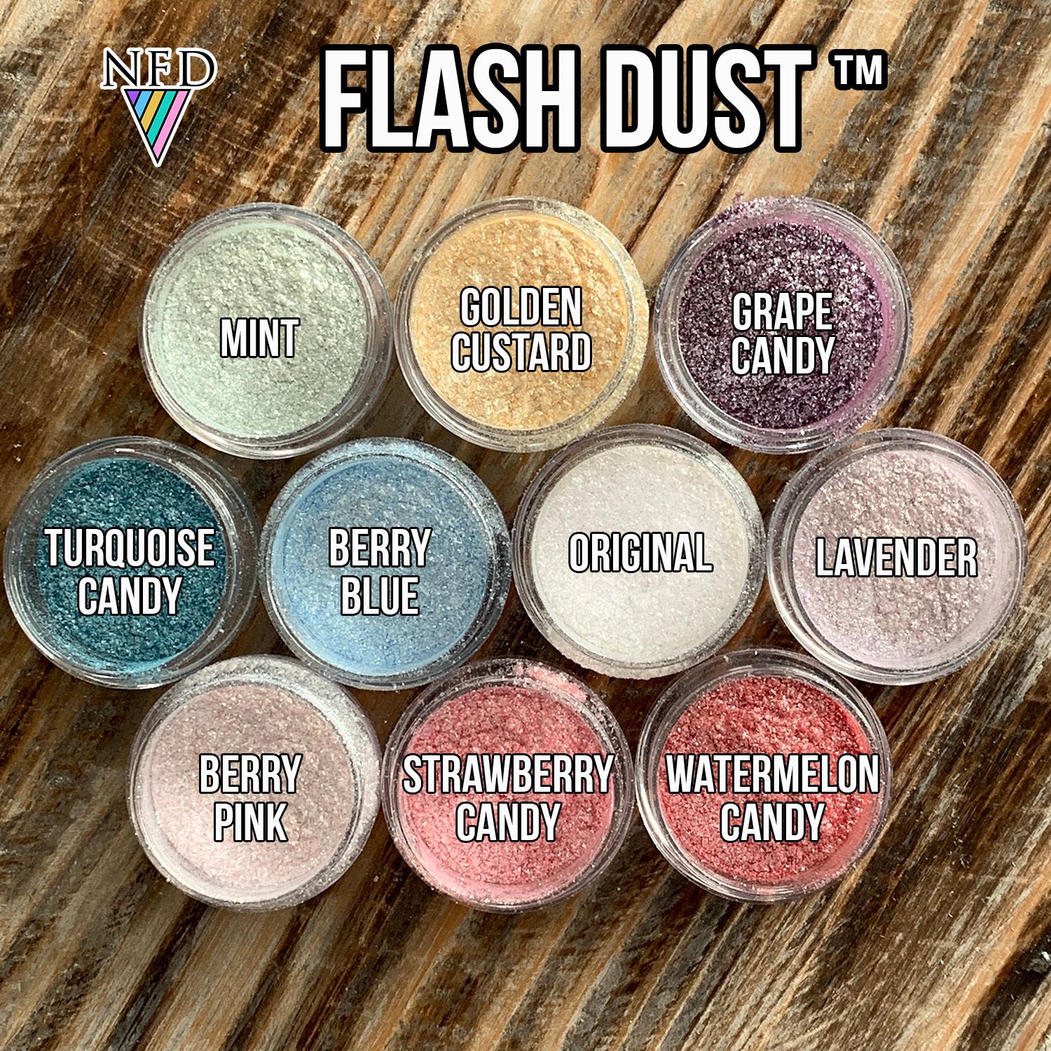 100% Edible Flash Dust by Never Forgotten Designs (Multiple Colors) 3g