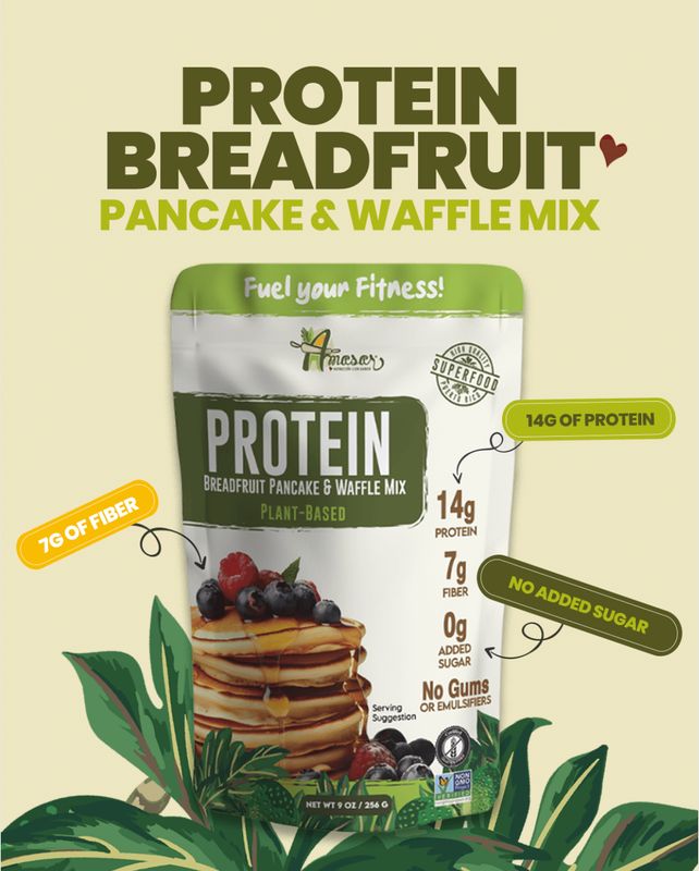 High-Protein Breadfruit Pancake &amp; Waffle Mix – Gluten-Free, Plant-Based, 9 oz