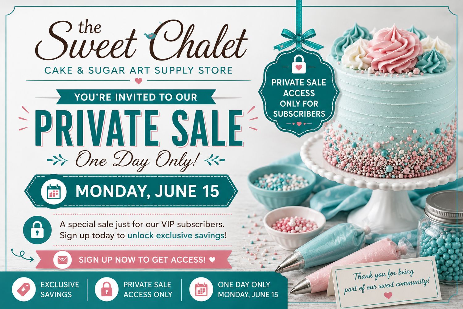 PRIVATE SALE for all our VIP's at TSCS. Monday June 15th from 11:00 AM to 5:00 PM Only $5.00 entrance to donate to our preferrer the COOKIES for Kids Cancer.