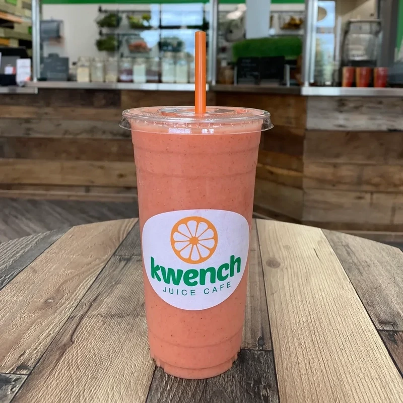 kwench juice cafe store, superman smoothie