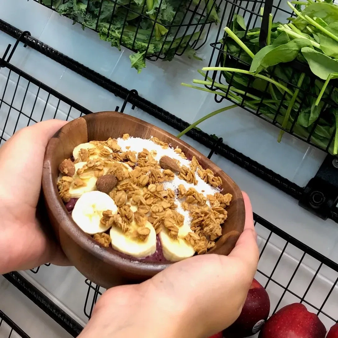 kwench juice cafe store, cacao bowl
