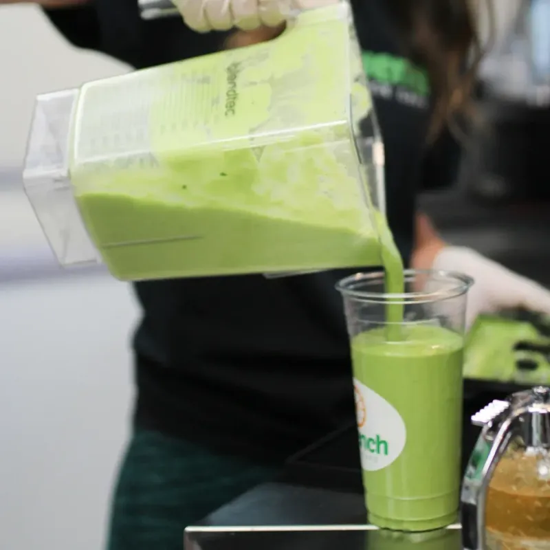 kwench juice cafe store, green goblin smoothie