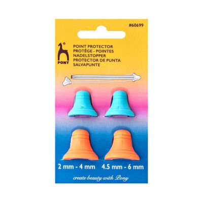 PONY BELL SHAPED POINT PROTECTORS BLUE/ORANGE 2-4mm and 4.5-6mm