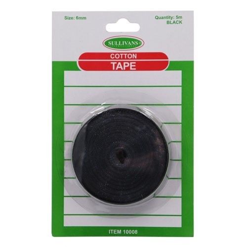 Cotton Tape Cotton Tape, name: 6mm Black