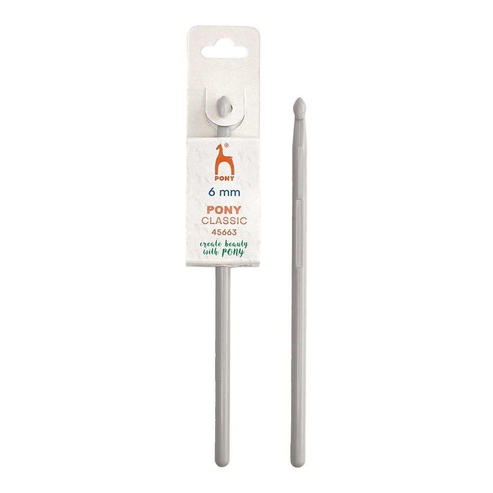 Pony Classic Crochet Hook, name: Pony Classic Plastic Crochet Hook 6mm