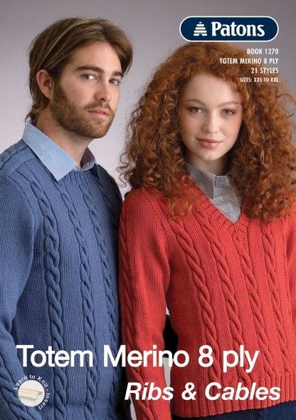 Ribs and Cables Totem Merino 8ply