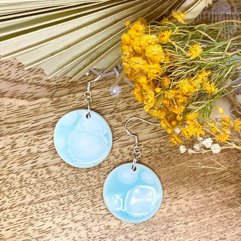Joy - Porcelain Earrings: 2.5. 2.5 Cm
