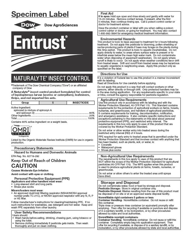 Entrust Naturalyte Insect Control