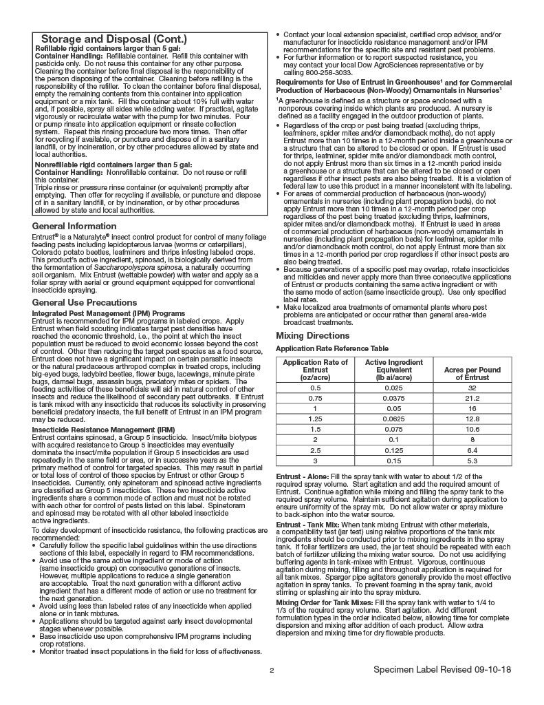 Entrust Naturalyte Insect Control