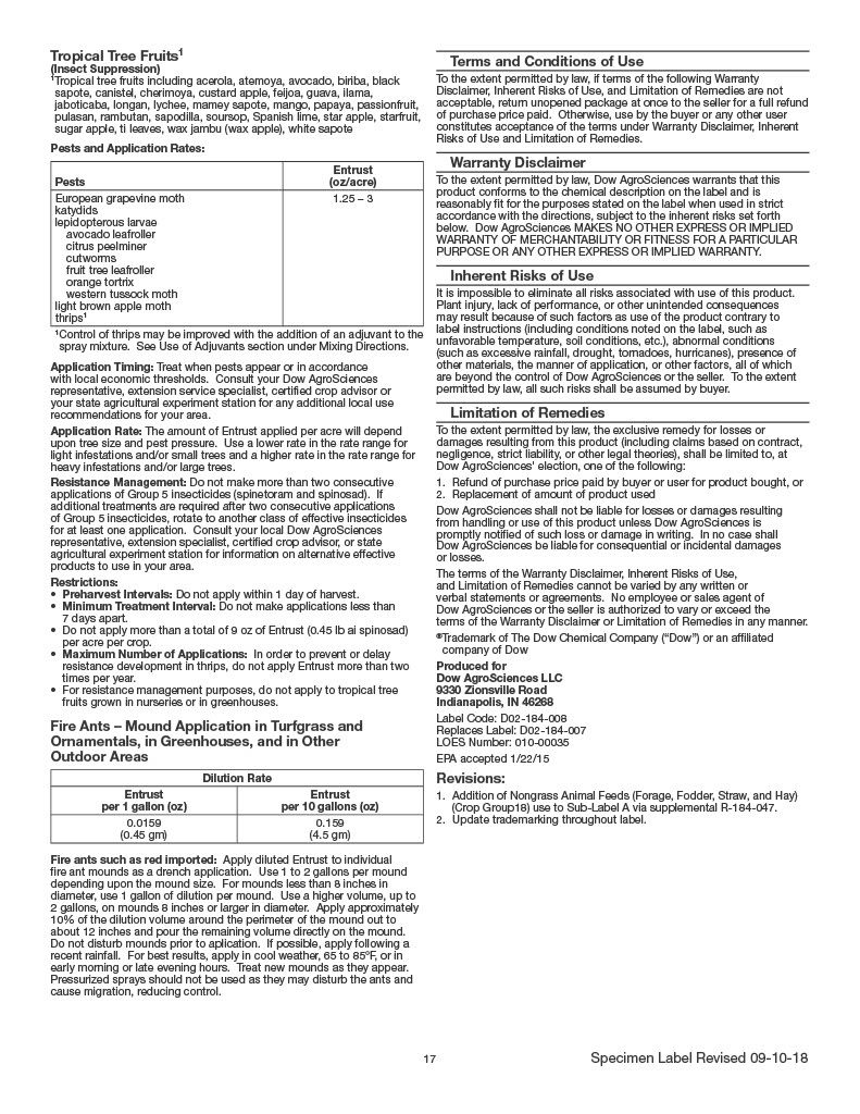 Entrust Naturalyte Insect Control
