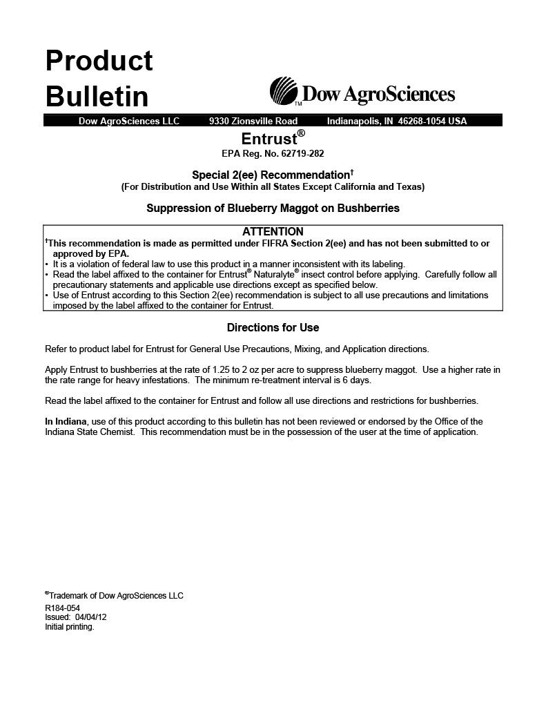 Entrust Naturalyte Insect Control