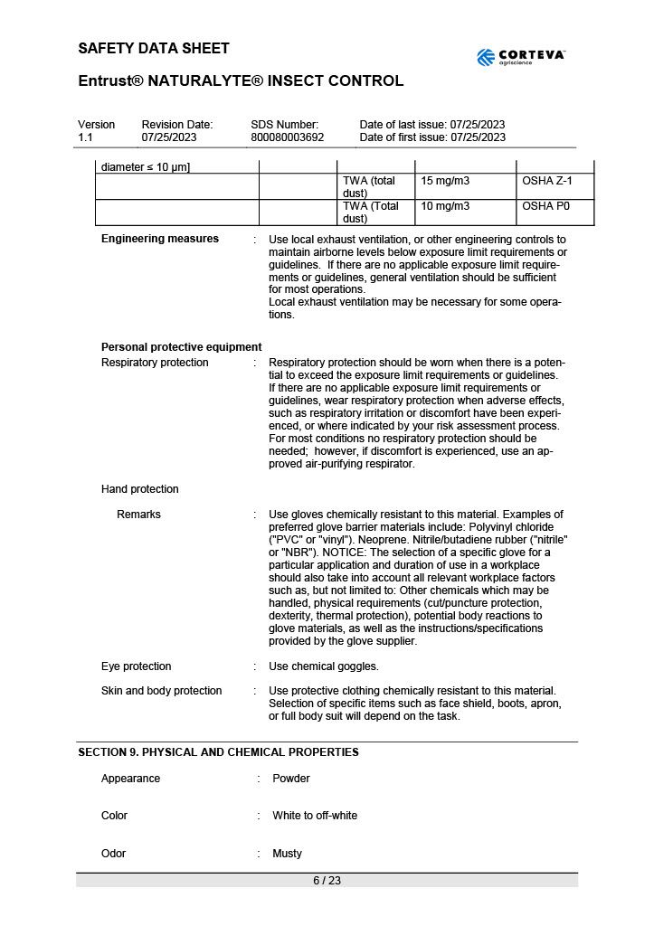 Entrust Naturalyte Insect Control