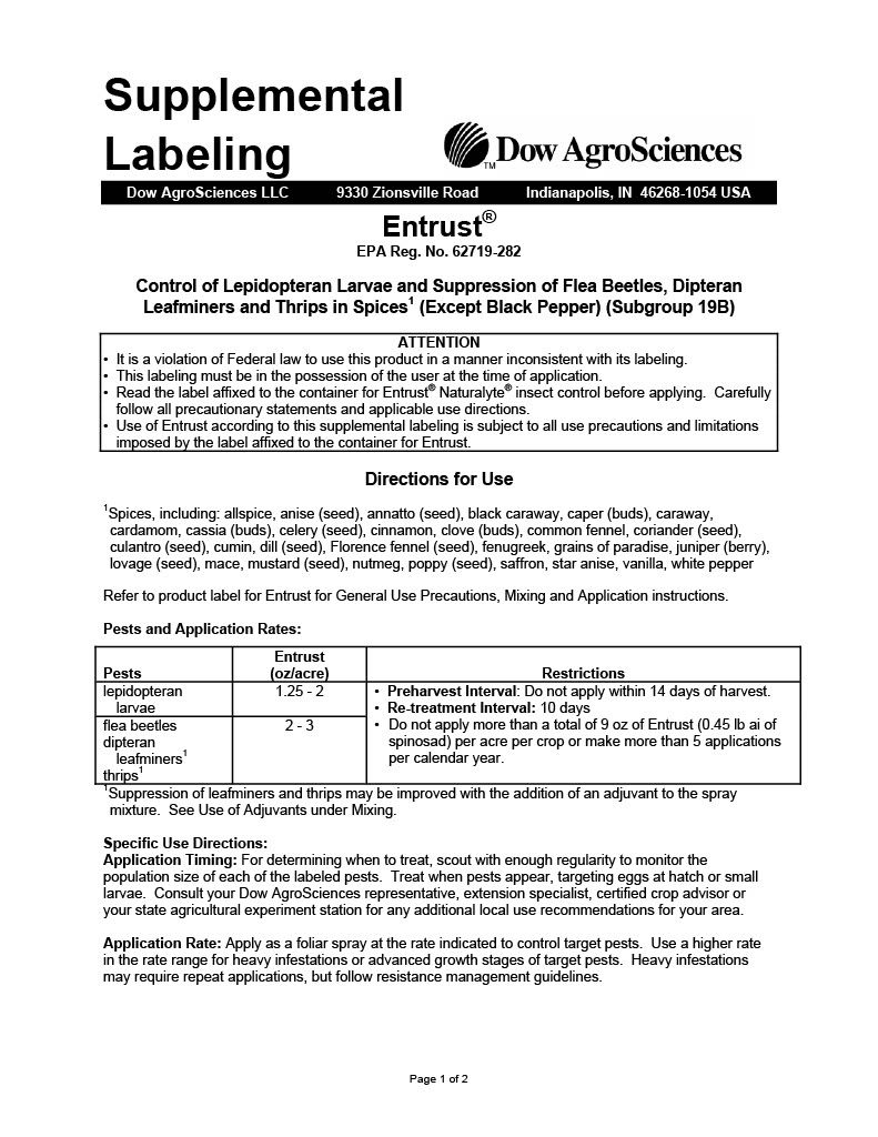 Entrust Naturalyte Insect Control