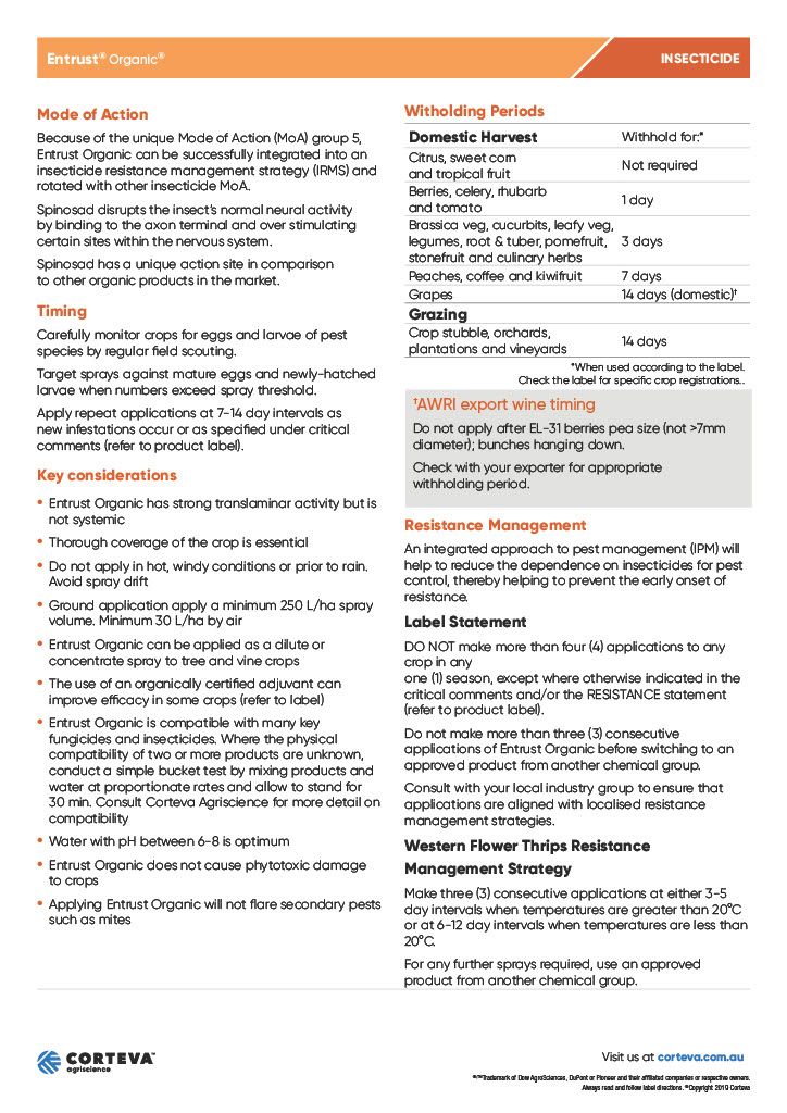 Entrust Naturalyte Insect Control