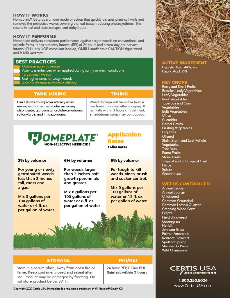 Homeplate OMRI Herbicide