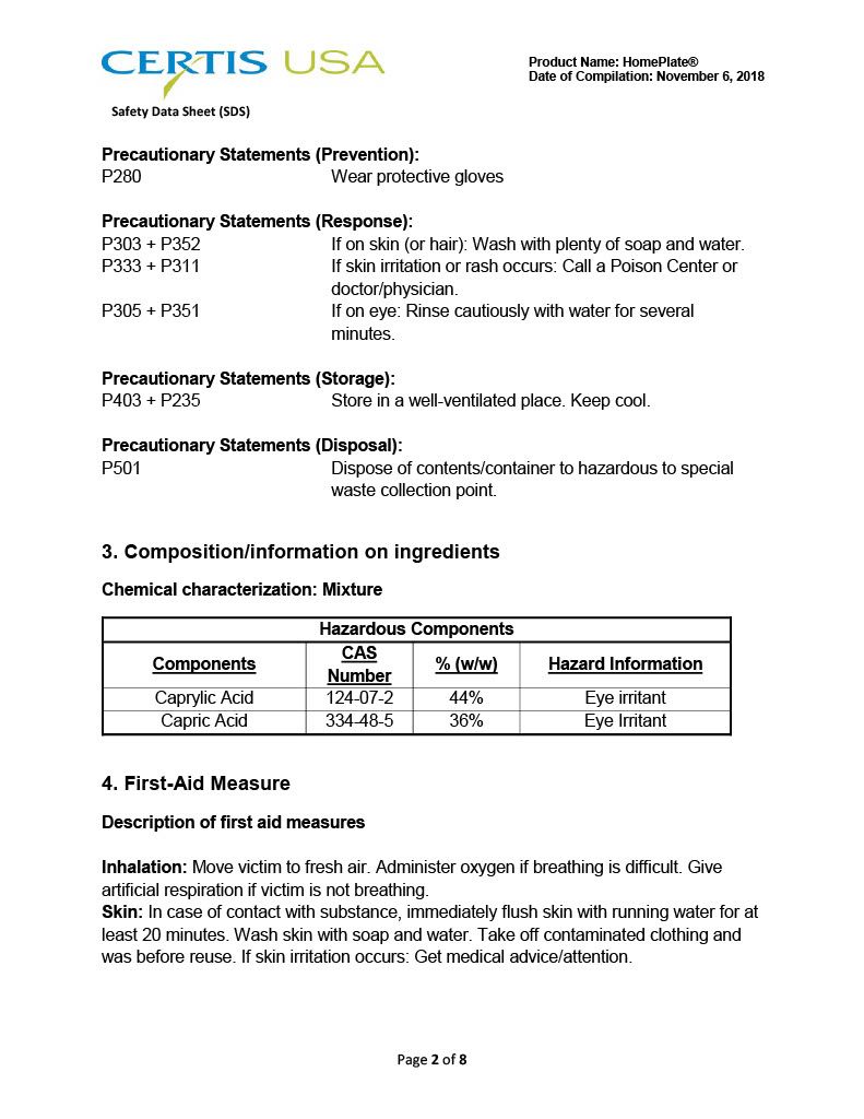Homeplate OMRI Herbicide