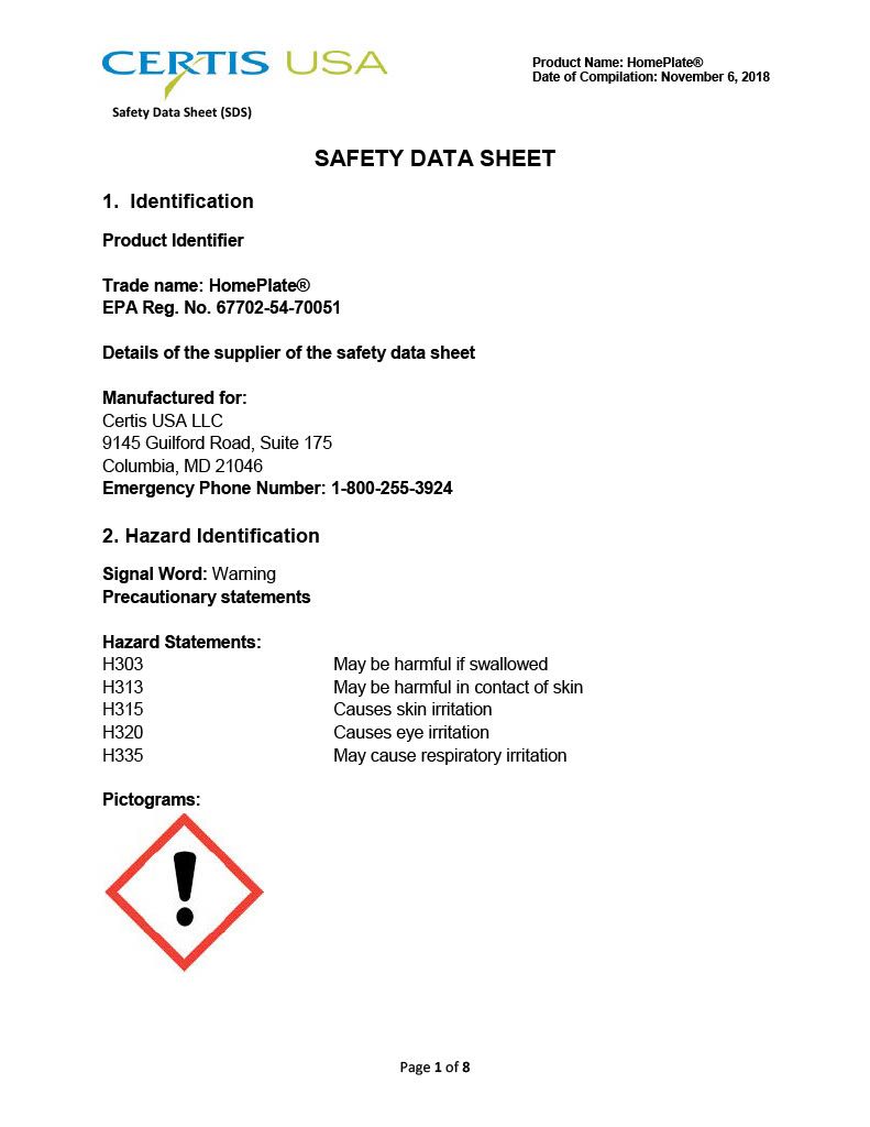 Homeplate OMRI Herbicide