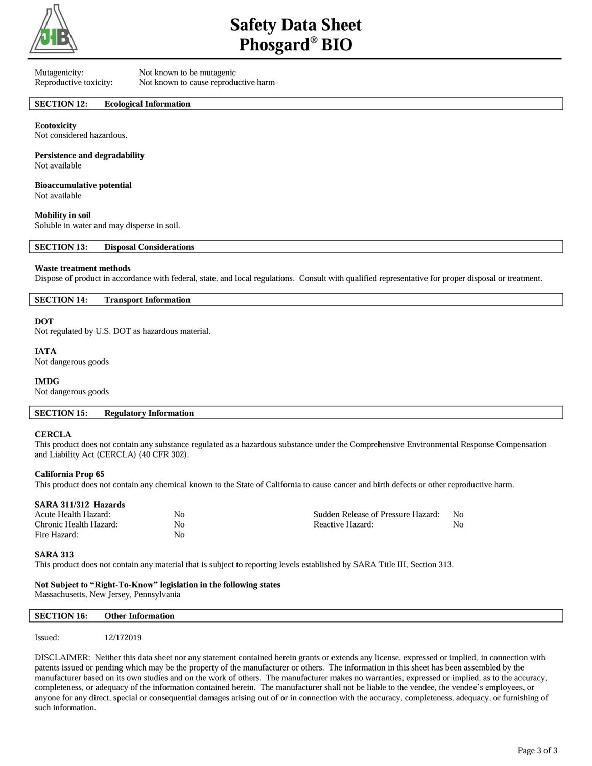 Phosgard Bio (JH Biotech)
