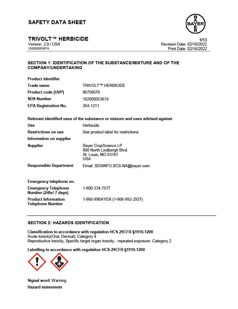 Trivolt Herbicide