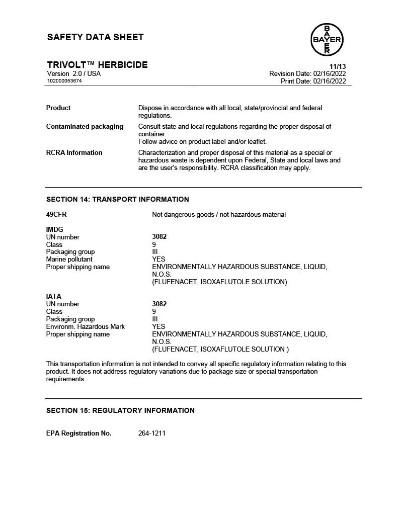 Trivolt Herbicide