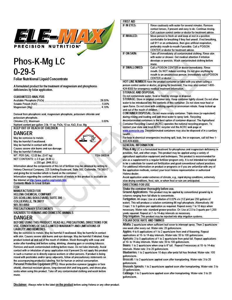 Ele-Max Phos-K-Mag (Helena Ag)