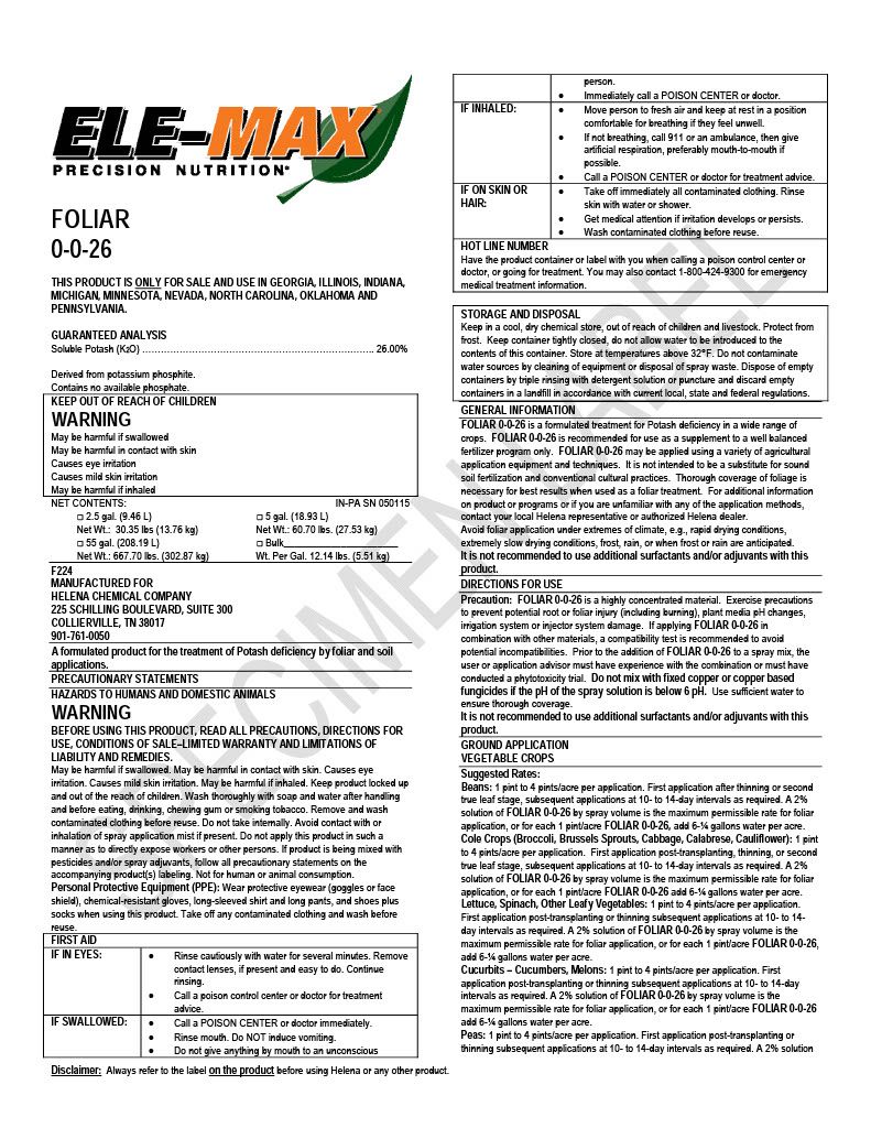 Ele-Max Foliar (Helena Ag)