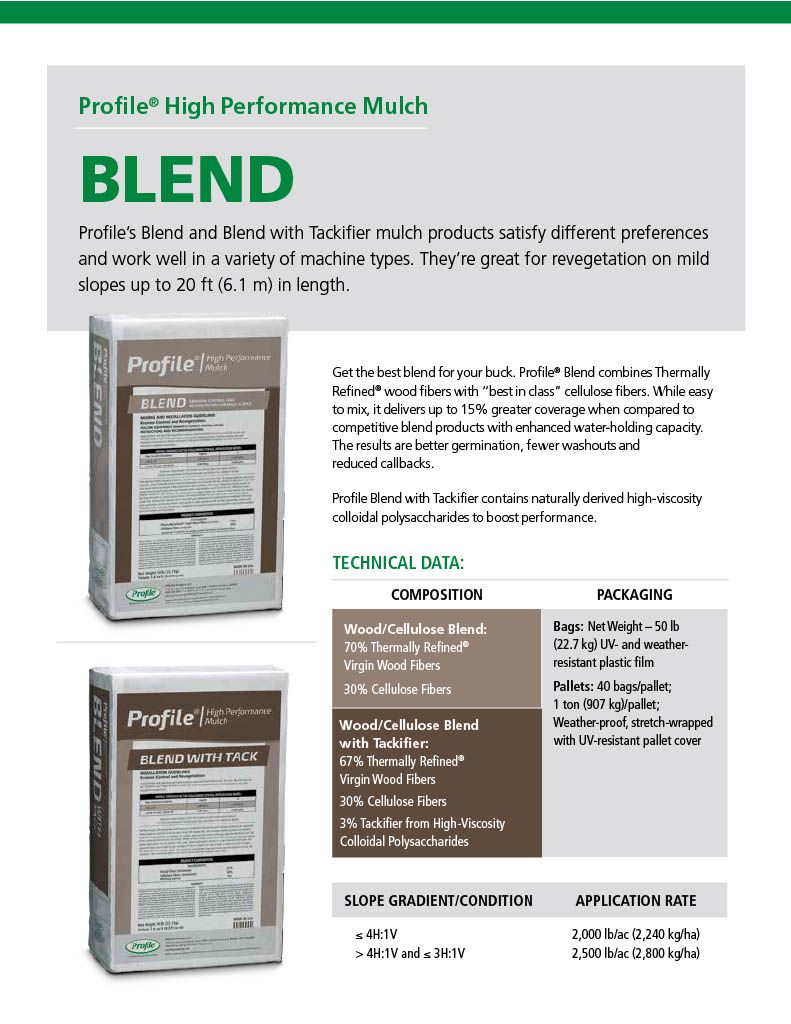 Profile® Wood Hydraulic Mulch Without Tackifier