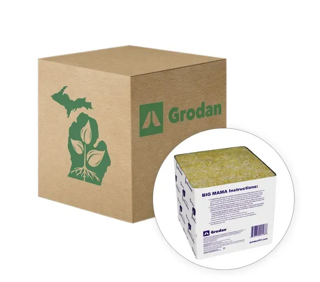 Grodan Improved Gro-Block Big Mama, 8 x 8 x 8, no hole, Case of 18