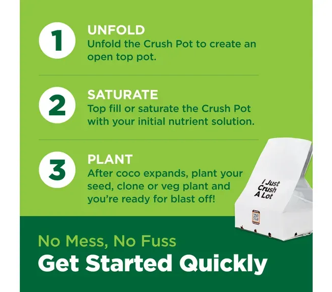 Char Coir Crush Pot 2 Gallon - Case of 24