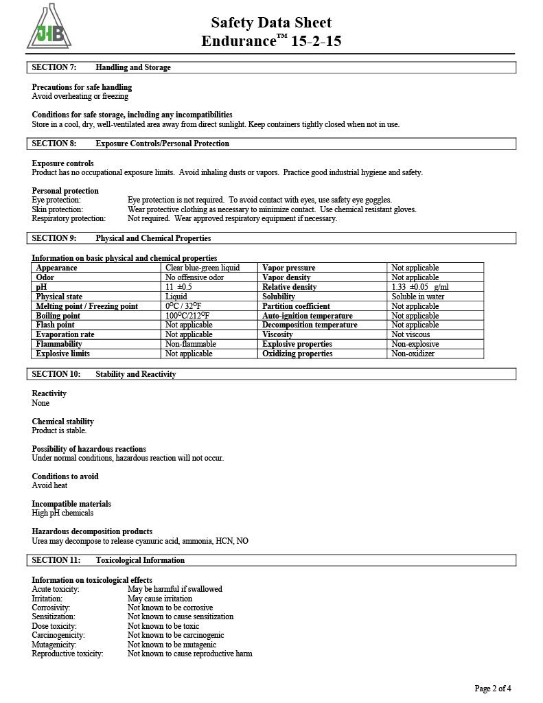 Endurance Liquid Fertilizer Line