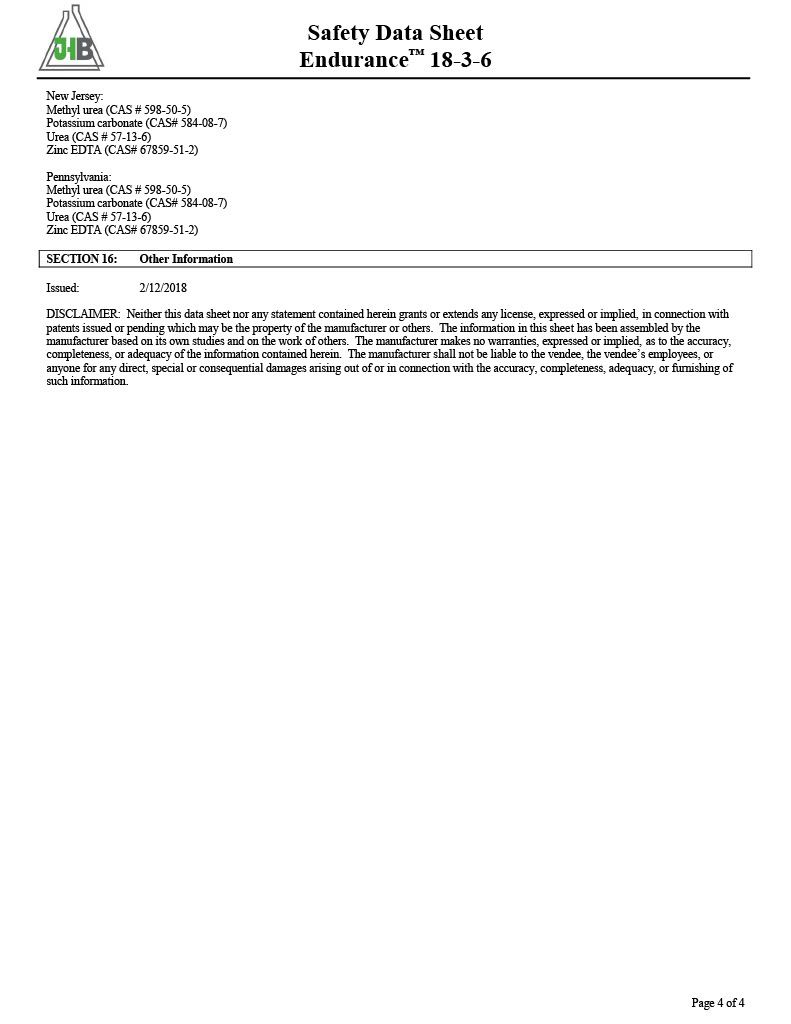 Endurance Liquid Fertilizer Line